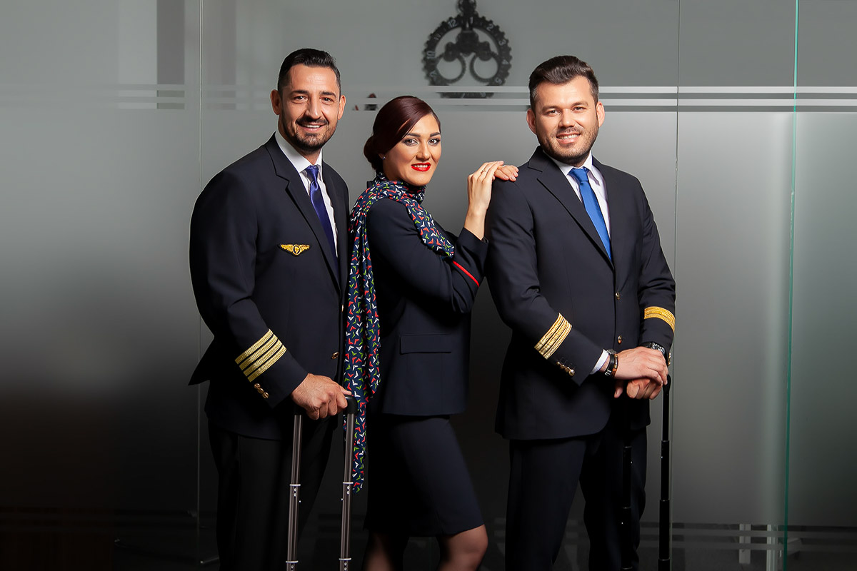 Echipaj de zbor ședință foto aviație profesională